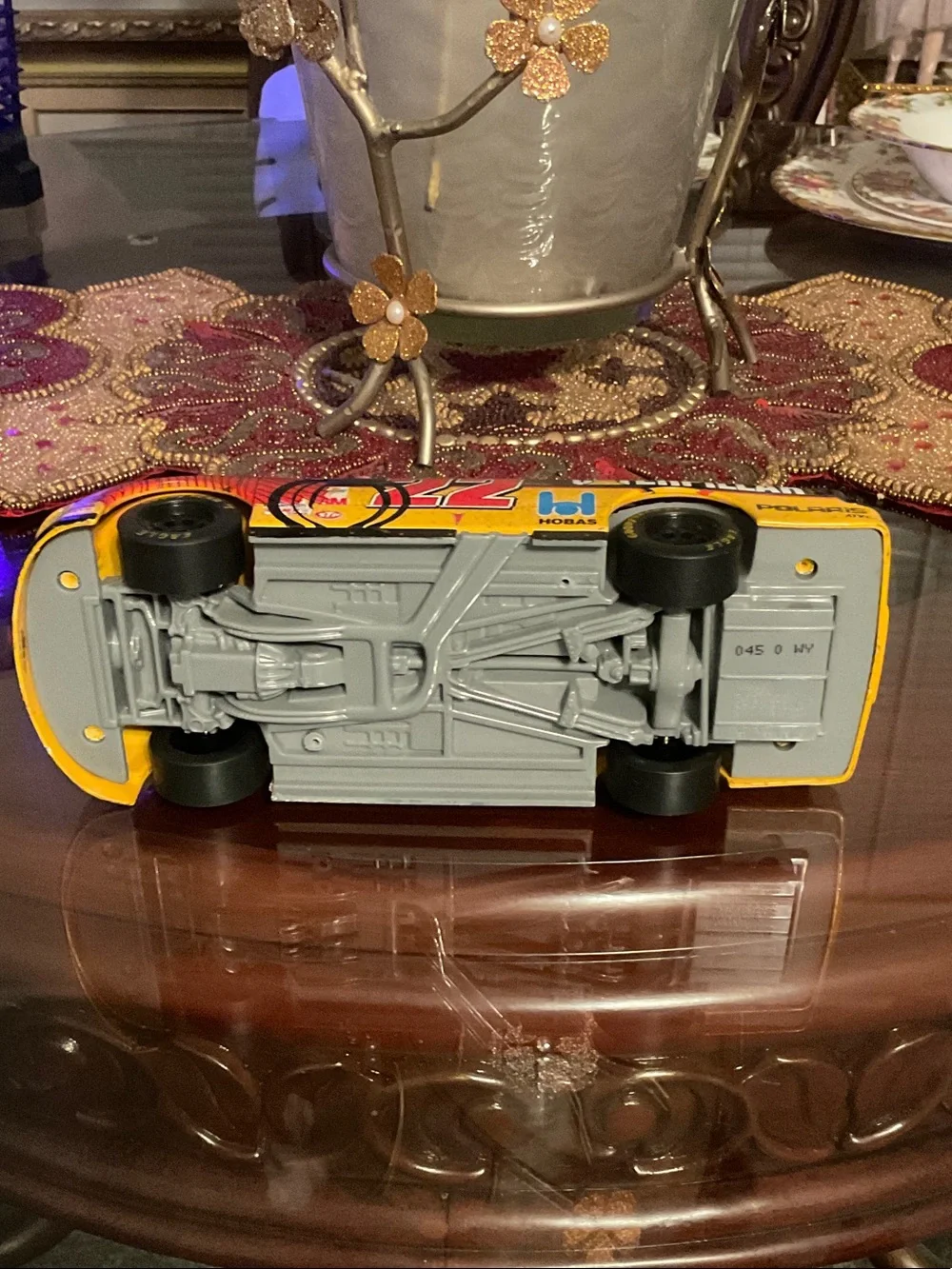 #22 Yellow & Black Die-Cast Race Car Toy for Kids
